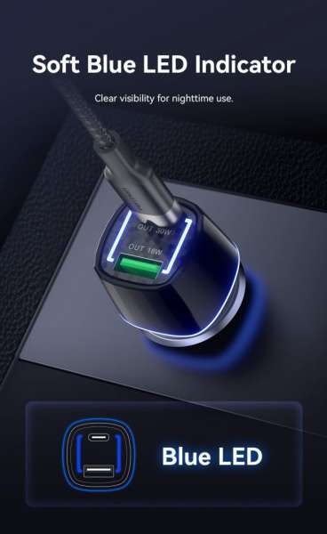 Vention Car Charger Black