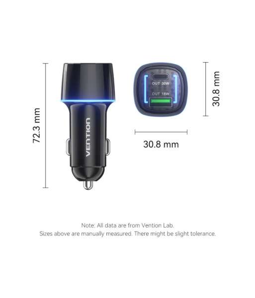 Vention Car Charger Black