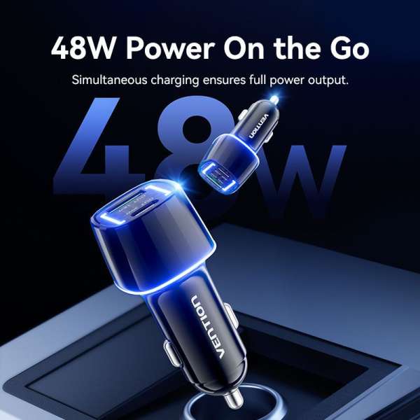 Vention Car Charger Black
