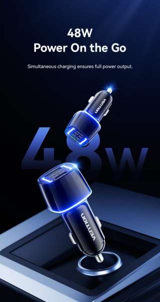 Vention Car Charger Black