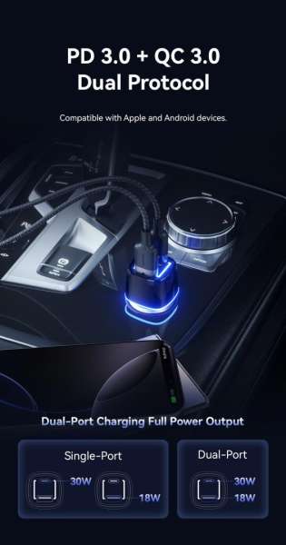 Vention Car Charger Black