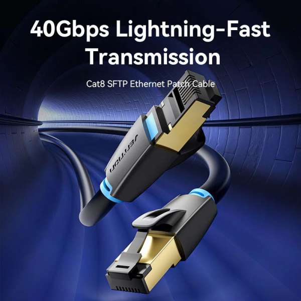 Vention CAT8 S-FTP Patch Cable 1m Black