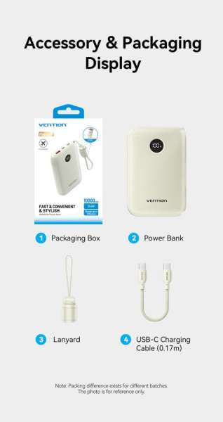 Vention FKAB0-C 10000mah PowerBank Black