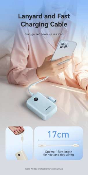 Vention FKBB0-C 20000mah PowerBank Black