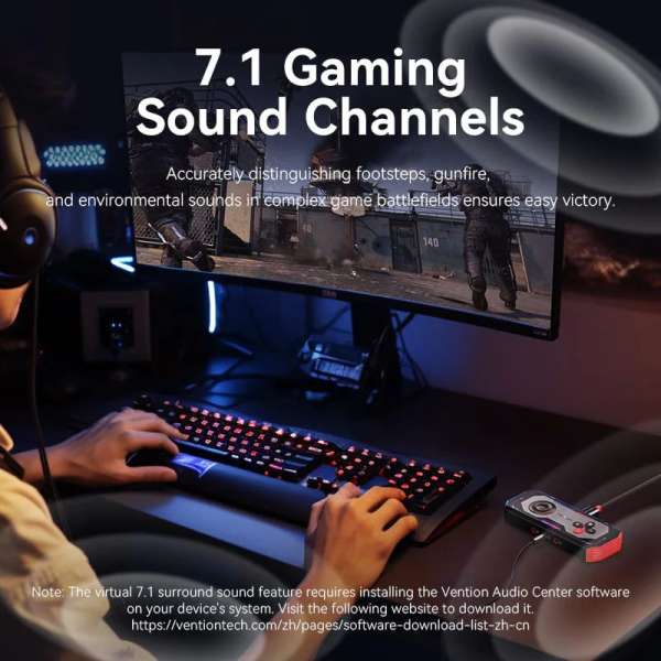 Vention Gaming Audio Amplifier Black