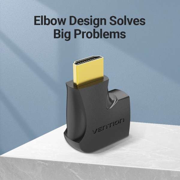 Vention HDMI 270 Degree Male to Female Vertical Flat Adapter Black