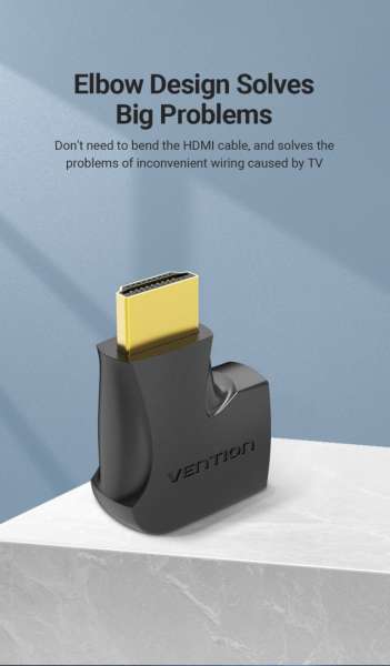 Vention HDMI 270 Degree Male to Female Vertical Flat Adapter Black