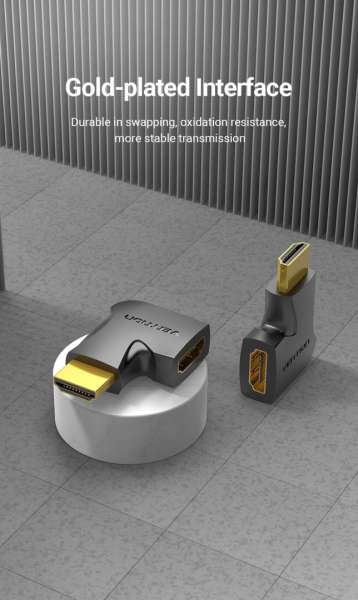 Vention HDMI 270 Degree Male to Female Vertical Flat Adapter Black