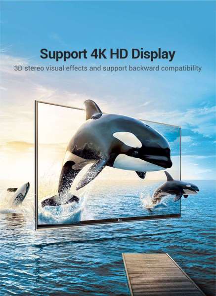 Vention HDMI 90 Degree Male to Female Adapter Black