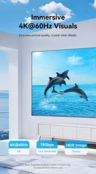Vention HDMI 4K@60Hz cable 20m Black