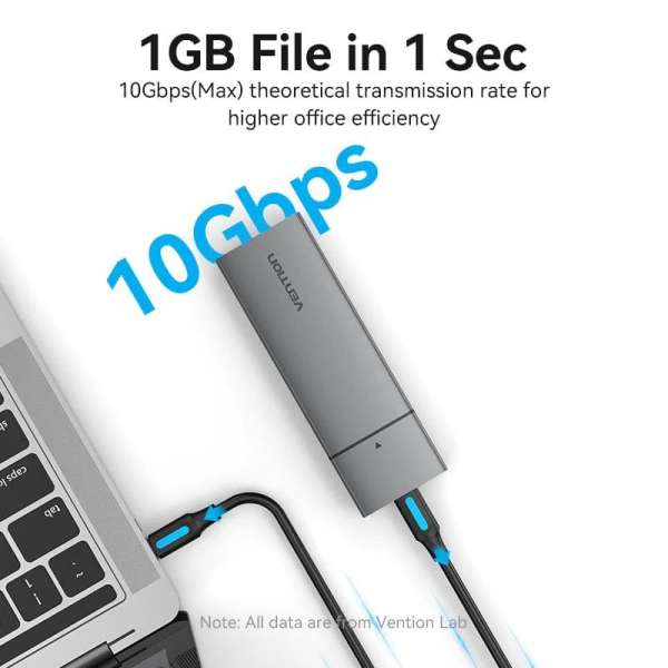 Vention KPGH0 M.2 NVMe SSD USB3.1 Gen2 Aluminium