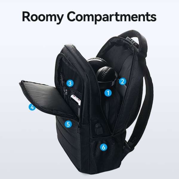 Vention KRK 20l BK waterproof Laptop Backpack 17" Black