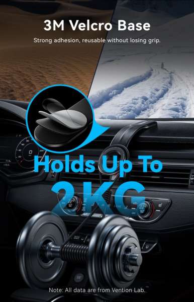 Vention Magnetic Car Phone Mount Black