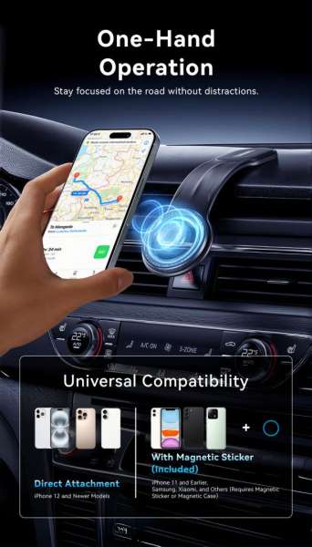 Vention Magnetic Car Phone Mount Black