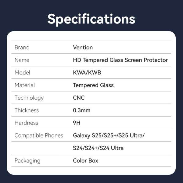 Vention Tempered Glass Samsung Galaxy S25+