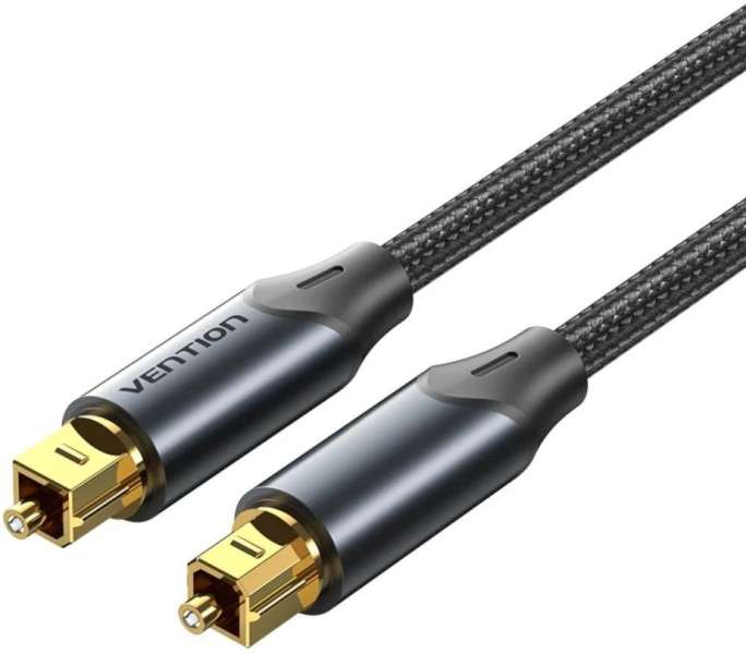Vention Toslink optical audio cable braided 10m Black