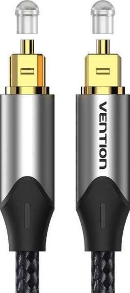 Vention Toslink optical audio cable braided 5m Black/Grey