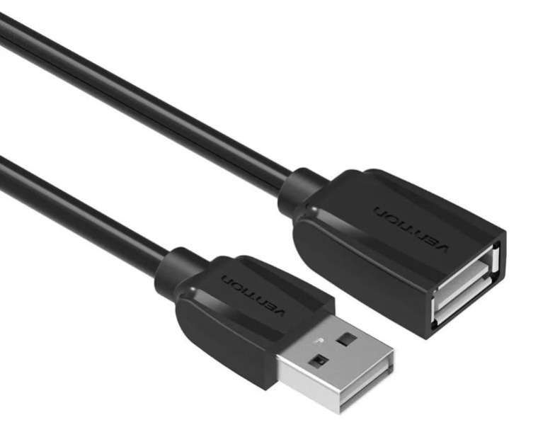 Vention USB 2.0 A Male to A Female Extension Cable 1m Black