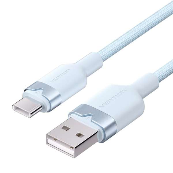 Vention USB 2.0 A Male to C Male 3A Aluminum Alloy Type cable 1m Blue