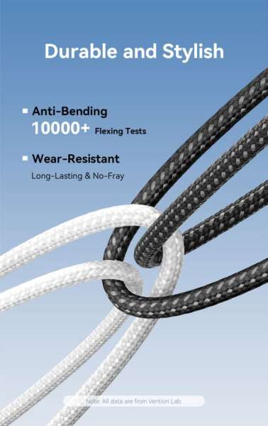 Vention USB 2.0 A Male to C Male 6A Aluminum Alloy Type cable 2m White