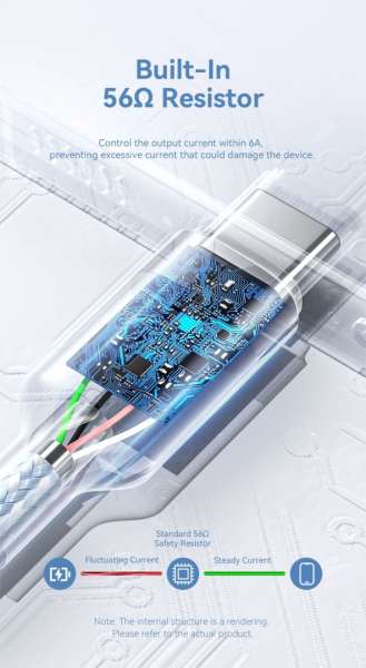 Vention USB 2.0 A Male to C Male 6A Aluminum Alloy Type cable 2m White