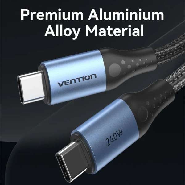 Vention USB 2.0 C Male to C Male 240W Cable 1m Black