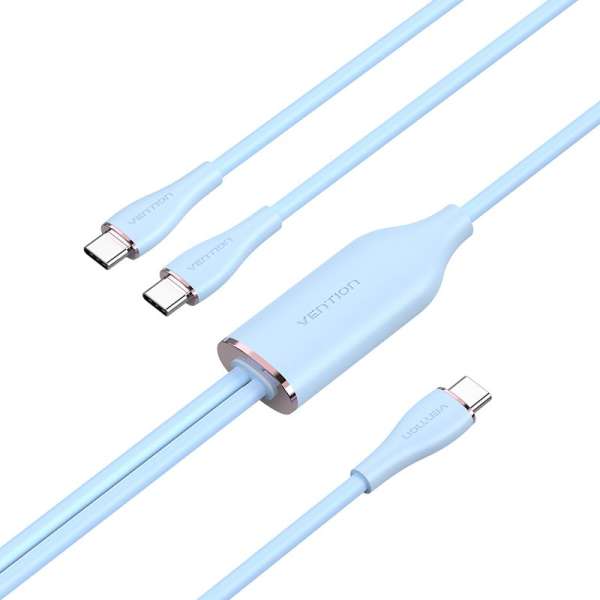 Vention USB 2.0 C to 2xUSB C Cable 1,5m Blue