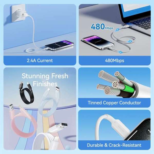 Vention USB 2.0 USB-A to Lightning cable 1m White