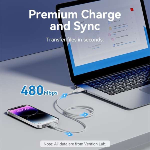Vention USB 2.0 USB-A to Lightning cable 1m White