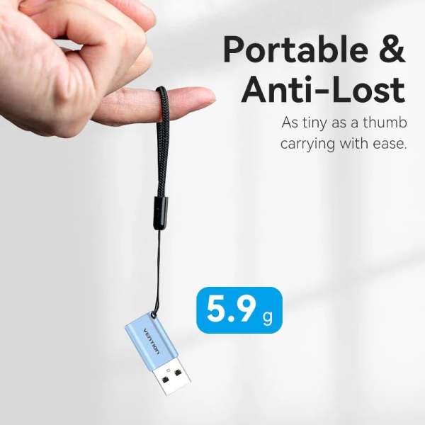 Vention USB 3.1 Type-A Male to USB-C Female Adapter Blue