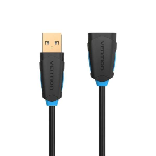 Vention USB-A 2.0/M to USB-A 2.0/F cable 1,5m Black