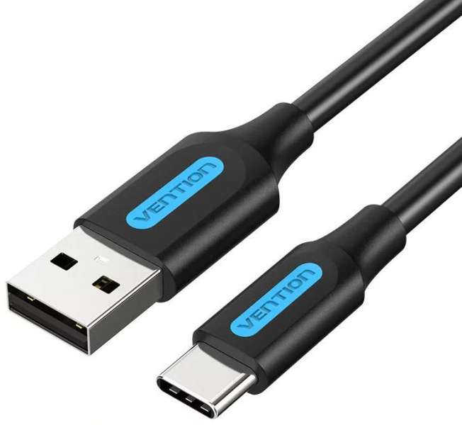 Vention USB-A 2.0/M to USB-C/M cable 0,25m Black