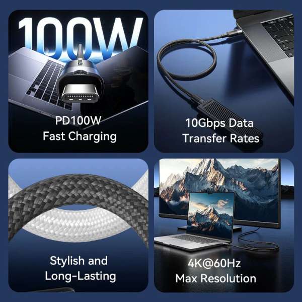 Vention USB-C 3.2/M cable 1m Black