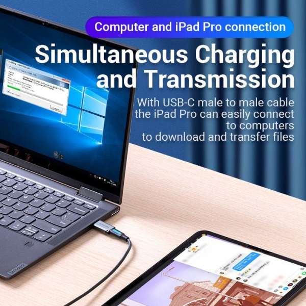 Vention Vention USB 3.0 Male to USB-C Female Adapter Gray