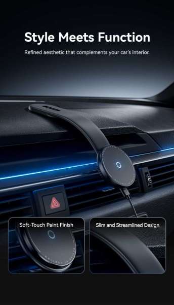 Vention Wireless Car Mount Charger Black