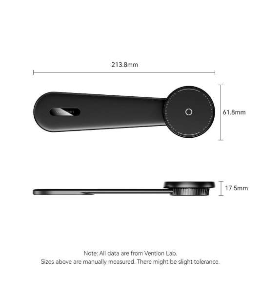 Vention Wireless Car Mount Charger Black