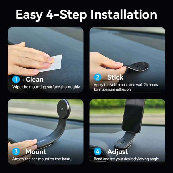 Vention Wireless Car Mount Charger Black