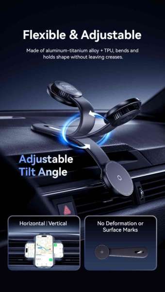 Vention Wireless Car Mount Charger Black