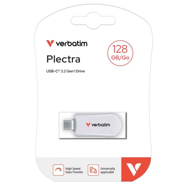 Verbatim 128GB Plectra USB3.2 White