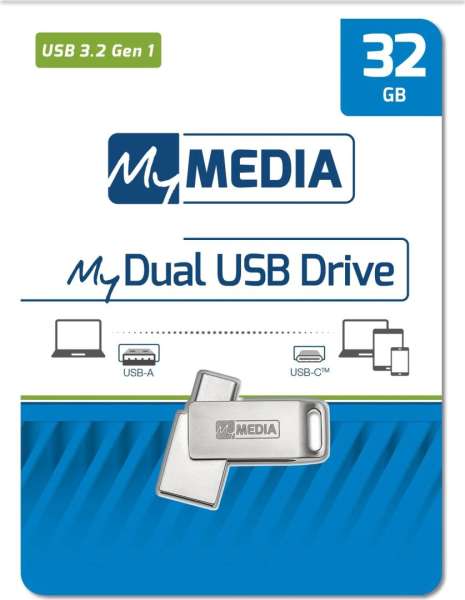 MyMedia 32GB MyDual USB3.2 Silver