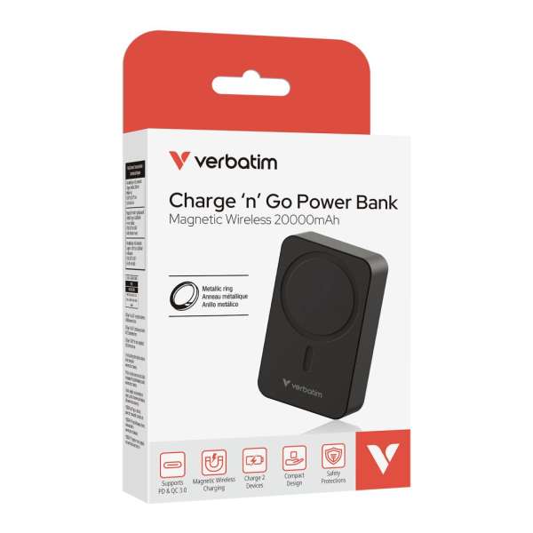 Verbatim Charge "n" Go Essentials 20000mAh PowerBank Black