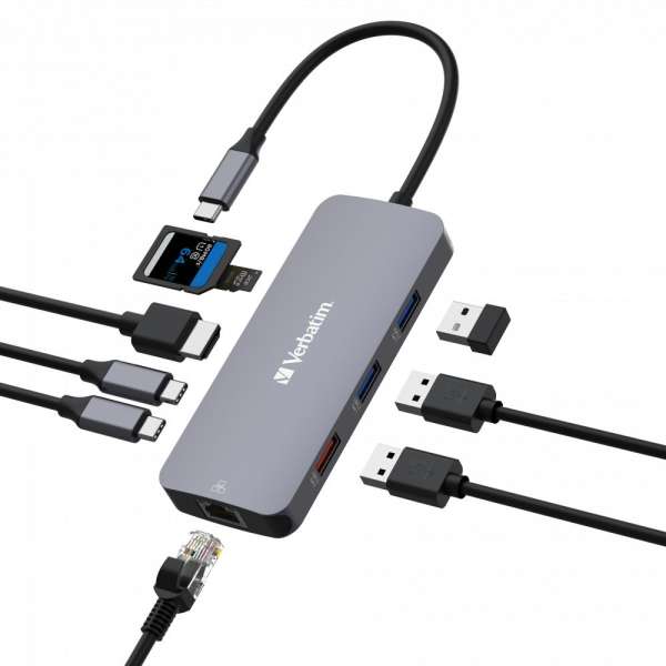 Verbatim CMH-09 9 Ports USB-C Pro Multiport Hub
