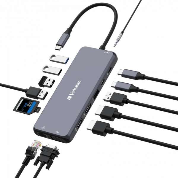 Verbatim CMH-14 14 Ports USB-C Pro Multiport Hub
