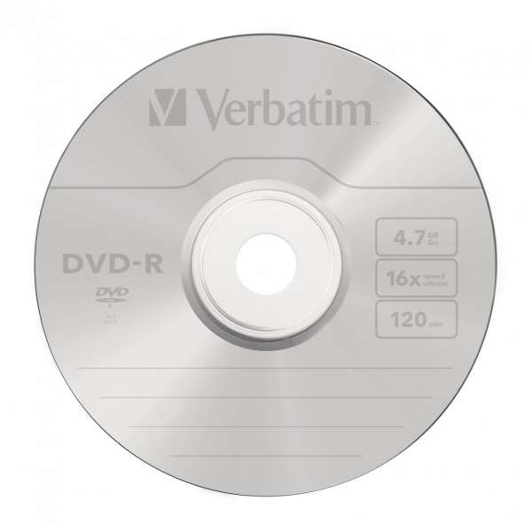 Verbatim DVD-R 4,7Gb 16x Hengeres 100db/csomag (100-as címke)