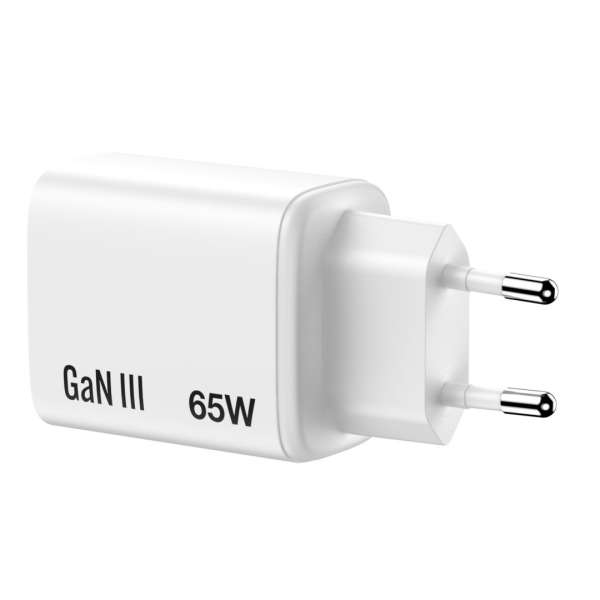 Verbatim Essentials GaN Wall Charger EU Plug 65W 3-Port White