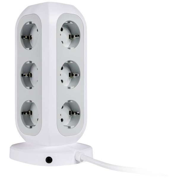 Verbatim EU Multi Plug Power Tower EUPT-01 Túlfeszültségvédő 11DIN White