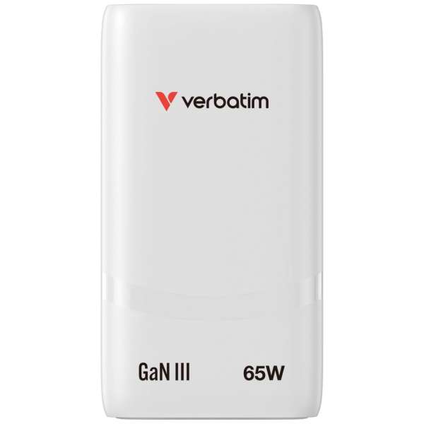 Verbatim Fold ''n'' Go GaN Charger 65W 2-Port EU Plug White