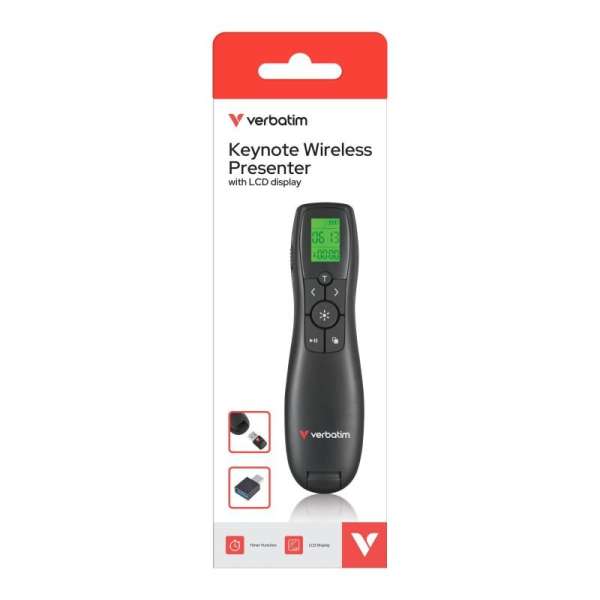 Verbatim Keynote Wireless Presenter with LCD display