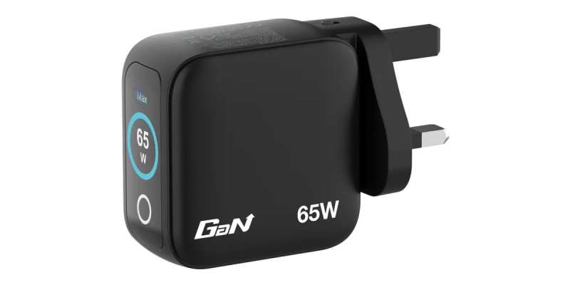 Verbatim Mini GaN Charger 3 Port 65W with Display (EU/UK/US) Black