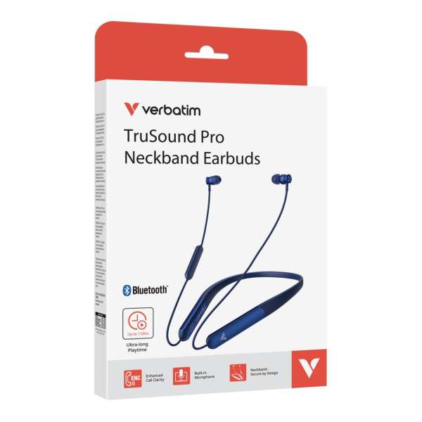 Verbatim TruSound Pro Neckband Headset Blue